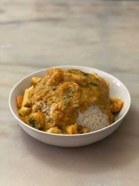 RICE WITH COCONUT CURRY SAUCE